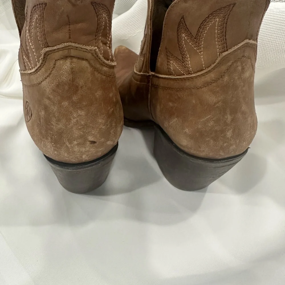 Wowens Ariat Hazel Naturally Distressed Brown Leather Ankle Booties size 10b - Picture 5 of 9